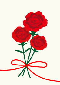大切な人に贈る赤色カーネーションの花束