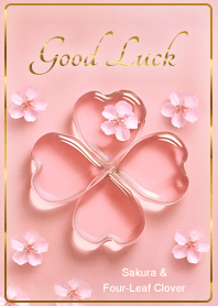 beige with lucky sakura and clover