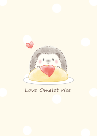Hedgehog and omelet rice -yellow- 2