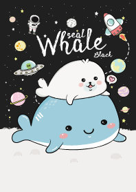 วาฬกับแมวน้ำ สีดำ