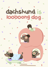 dachshund is looooong dog [red apples]