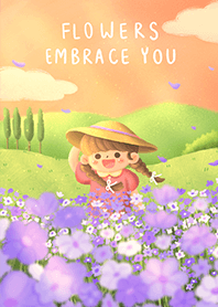 Flowers embrace you: sunset