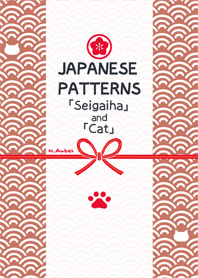 JAPANESE PATTERNS No.2[Seigaiha and Cat]