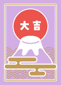 Simple/Lucky Mt.Fuji/Purple x Red x Gold