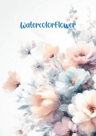 Watercolor-White Flower 83