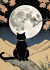 Cat under the Moon 69BC75