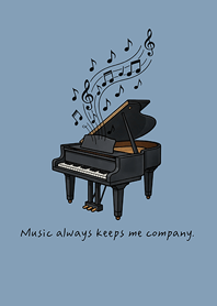 Lovely musical instruments(Morandi blue)