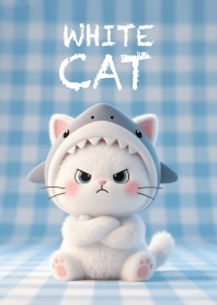 Pretty White Cat Shark Head
