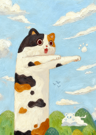long cat!!!(oil painting)