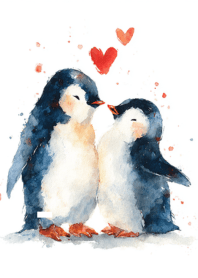 Two tiny hearts softly meet