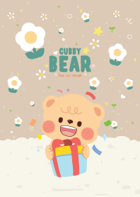 Cubby Bear Flower Garden Kawaii