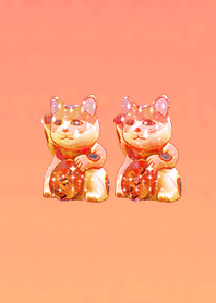 Two-time lucky cat of money luck