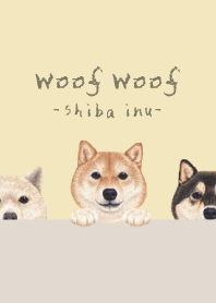 Woof Woof - Shiba inu - CREAM YELLOW