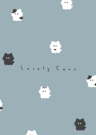 4 whisker cats(pattern)/mint gray