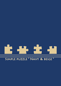 Simple puzzle " Navy & beige "