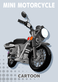 グレーのミニバイク（カートゥーン）