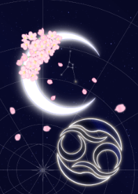 Cancer moon and cherry blossoms JPN