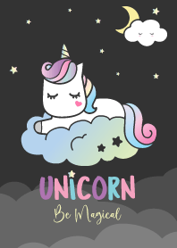 Cute Unicorn Midnight colors