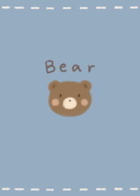 Fluffy Bear brown* -smoky blue-