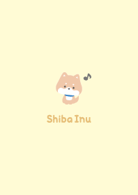 Shiba Inu3 Musical note - Yellow