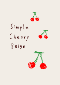 簡單的 櫻桃 淺褐色的