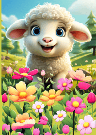 Cartoon cute sheep