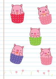 Simple cute pig theme v.11