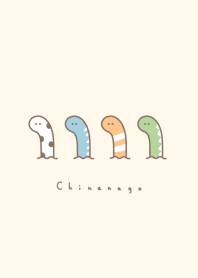 花園鰻。green pink beige