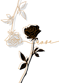 SIMPLE FLOWER -BLACK ROSE-