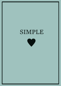 SIMPLE HEART -black green-