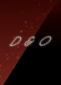 D & O -イニシャル-クールな赤と黒-