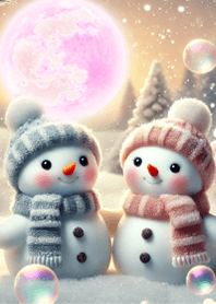 愛の証104（ストロベリームーンと雪だるま