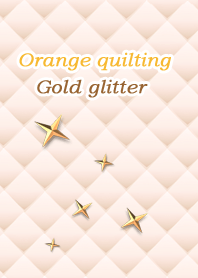 Orange quilting(Gold glitter)