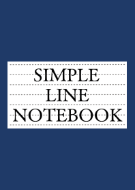 SIMPLE LINE NOTEBOOK/NAVY BLUE