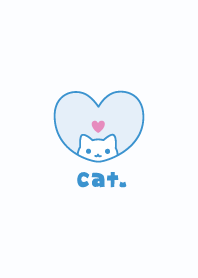 แมว หัวใจ [สีน้ำเงิน]
