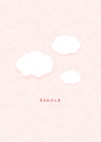 Simple Clouds - Peach Pink