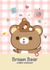 Brown Bear Scottish Pattern Cream