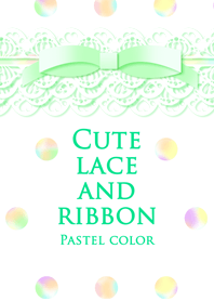 Cute lace and ribbon Pastel color