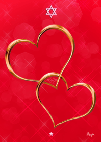Red and gold heart