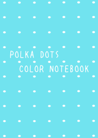 POLKA DOTS COLOR NOTEBOOK-BLUE GREEN