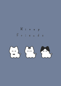 Kitty Friends /gray bleu