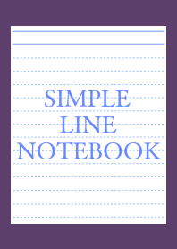 SIMPLE BLUE LINE NOTEBOOK-DEEP PURPLE