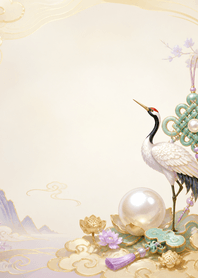 Pearl Jade Crane Knot Lucky