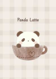 ぱんだラテ -ブラウン- チェック
