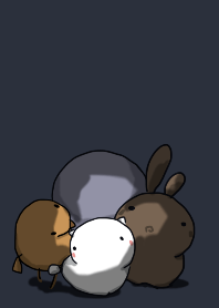 兔 . 凝視著 . 朋友