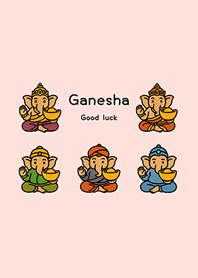 행운과 부의 신, 가네샤(벚꽃 핑크)