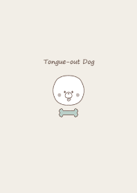 Tongue-out Bichon Frise -brown-