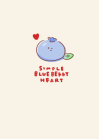 simple blueberry heart beige.