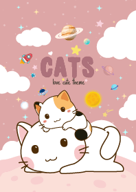 Three Cats Cloud Like Pink