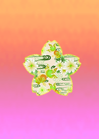 日本の桜金魚オレンジ